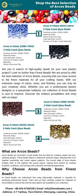 Shop the Best Selection of Arcos Beads at Finest Beads