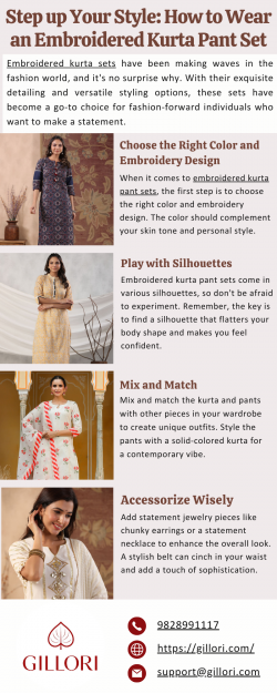 Step up Your Style: How to Wear an Embroidered Kurta Pant Set