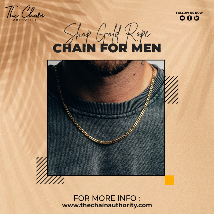Shop gold rope chain for men