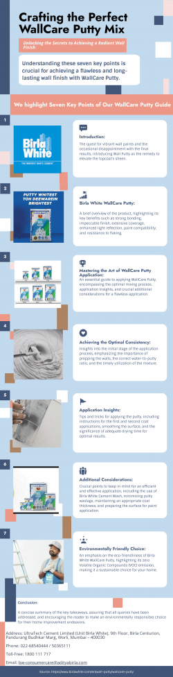 Seven Key Points of Our WallCare Putty Guide