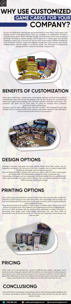 Why Use Customized Game Cards For Your Company?
