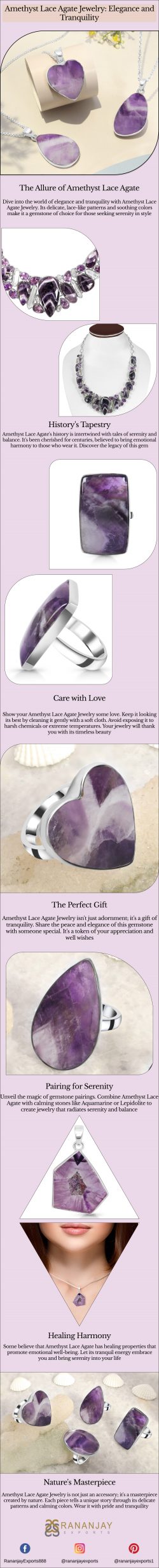Amethyst Lace Agate Jewelry: Elegance and Tranquility