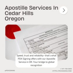 Apostille Services In Cedar Hills Oregon