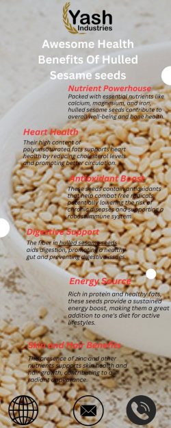 Awesome Health Benefits Of Hulled Sesame seeds