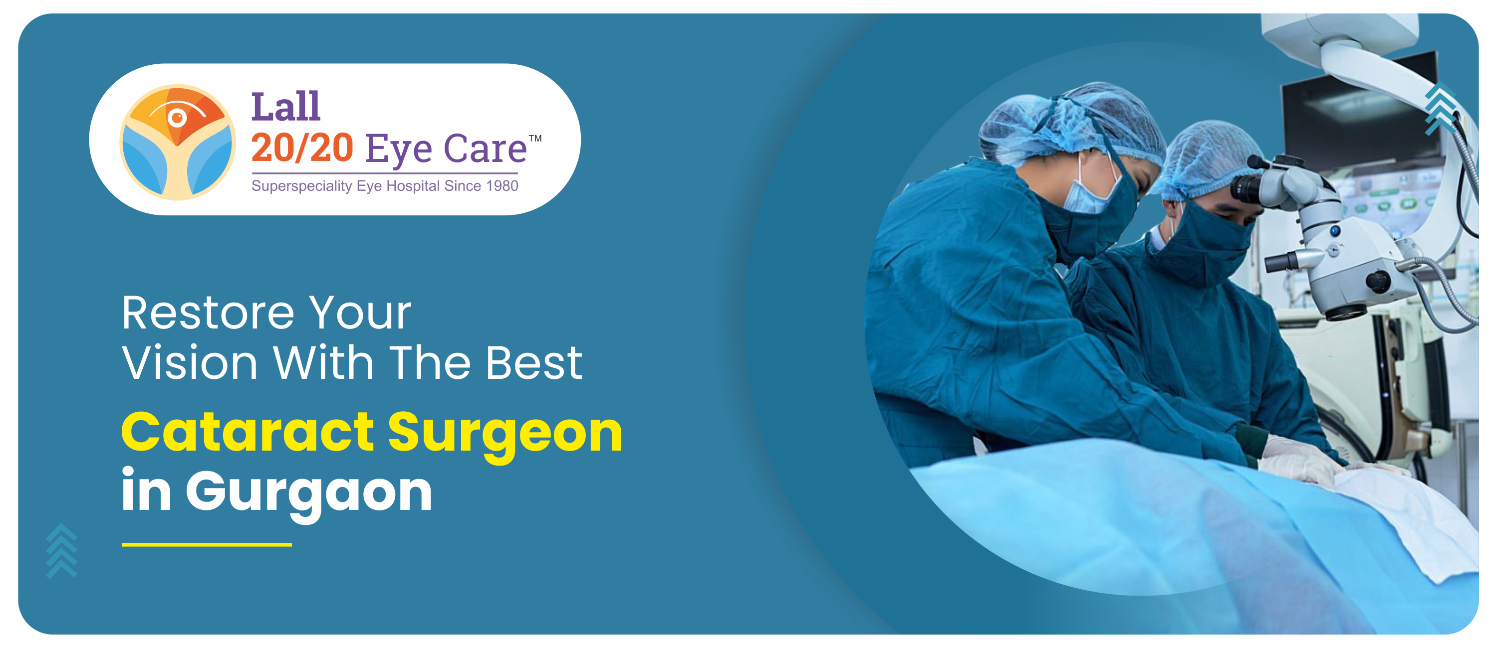 Experienced Cataract Surgeon in Gurgaon at Lall 20/20 Eye Care Social