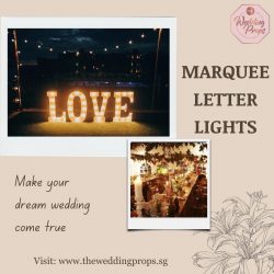 Decorating Wedding with Marquee Letter Lights in Singapore