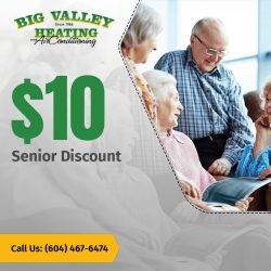 $10 Discount for Seniors by Big Valley Heating & Sheet Metal