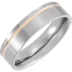 Classic Grooved Wedding Band for Men