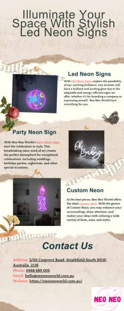 Illuminate Your Space With Stylish Led Neon Signs