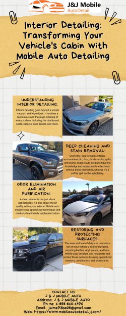 Interior Detailing Transforming Your Vehicle’s Cabin with Mobile Auto Detailing