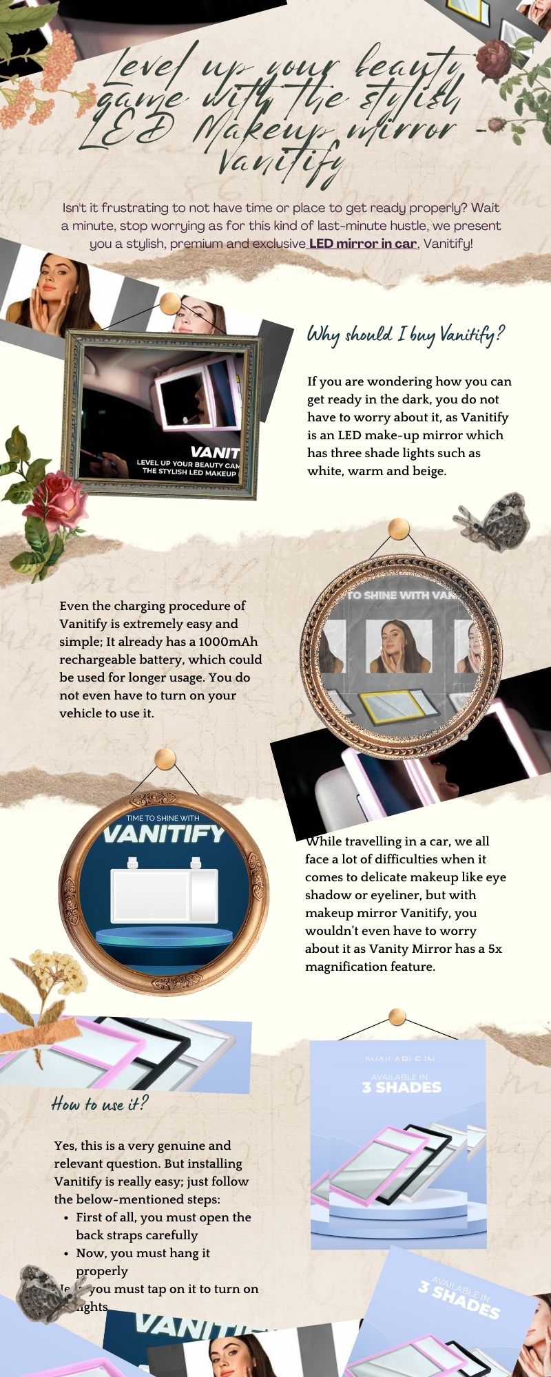 Level up your beauty game with the stylish LED Makeup mirror – Vanitify