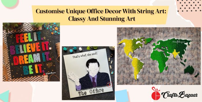 Customise Unique Office Wall Decor With String Art: Classy And Stunning Art