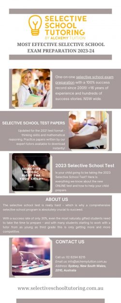 Most Effective Selective School Exam Preparation 2023-24