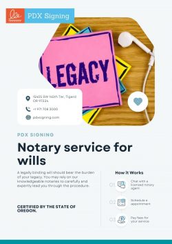 Notary service for wills