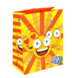 Recyclable Printed Emoticon Themed Goodie Baby Gift Paper Bag