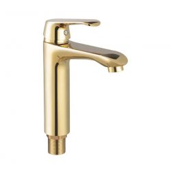 SKSL 12001 Washbasin single handle brass mixer for bathroom Zirconium Gold