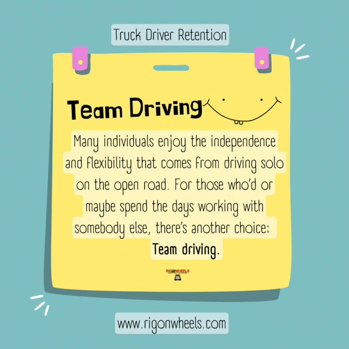 Truck Driver Retention – Team Driving is on High Demand