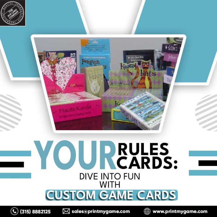 Your Rules, Your Cards: Dive into Fun with Custom Game Cards
