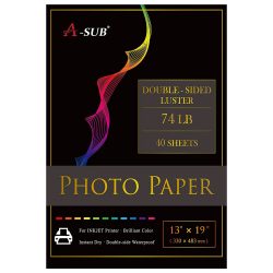 A-SUB® 13″x19″ Luster 74lb Premium Double Sided Photo Paper