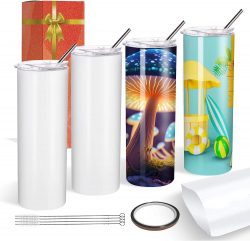 A-SUB® 20 OZ Sublimation Tumbler Gift Set with Straw and Lid For Wholesale