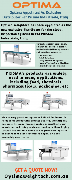 Australia’s Trusted Food Inspection System Supplier – OPTIMA Weightech