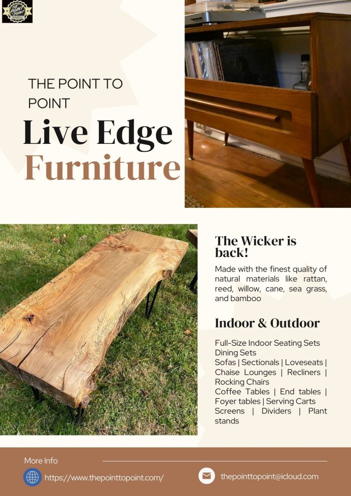 Professional Live Edge Furniture In New Jersey At THE POINT TO POINT