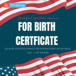Certified Apostille services for birth certificate