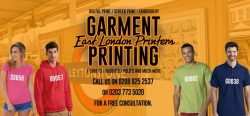 East London Printers: Fast T-Shirt Printing & Garment Embroidery in London, UK