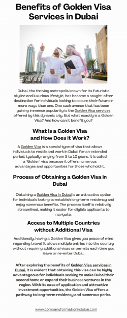 Benefits of Golden Visa Services in Dubai