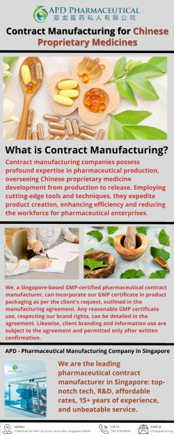 GMP Certified Pharmaceutical Contract Manufacturing – APD Pharmaceutical Manufacturing