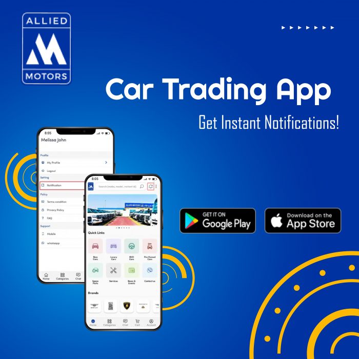 Get Notification with Our Car Trading App