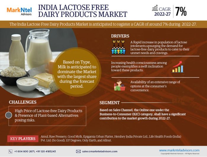 India Lactose-Free Dairy Products Market Research Report: Forecast (2022-2027)