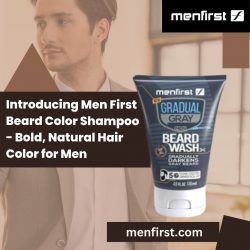 Introducing MenFirst Beard Color Shampoo – Bold, Natural Hair Color for Men