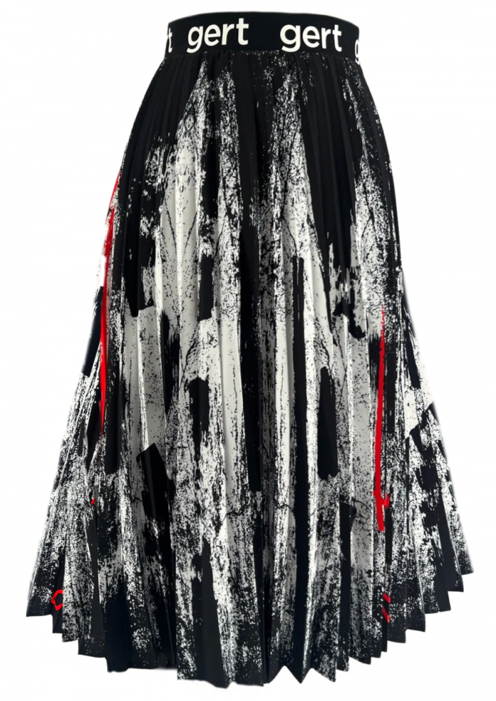 Discover Elegance with the Gert Painted Pleat Skirt: A Fusion of Art and Fashion