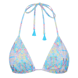 LINA Breathable Top – Floral Blue Bikini in Australia | Sol Thru Wear