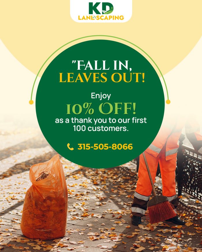 Autumn Offer: 10% Off Fall Cleanup Services by KD Landscaping Syracuse NY!