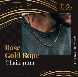 Rose gold rope chain 4mm