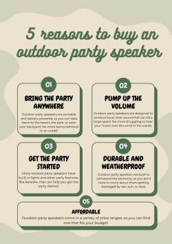 5 Reasons to Buy Outdoor Party Speaker