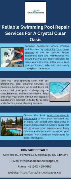 Affordable Swimming Pool Repair Services In GTA
