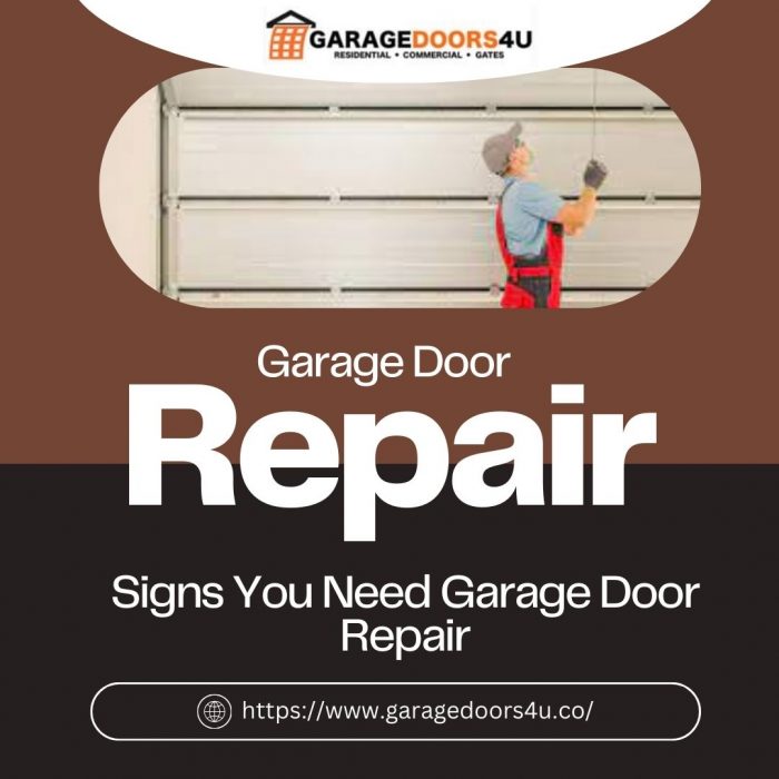 Signs You Need Garage Door Repair