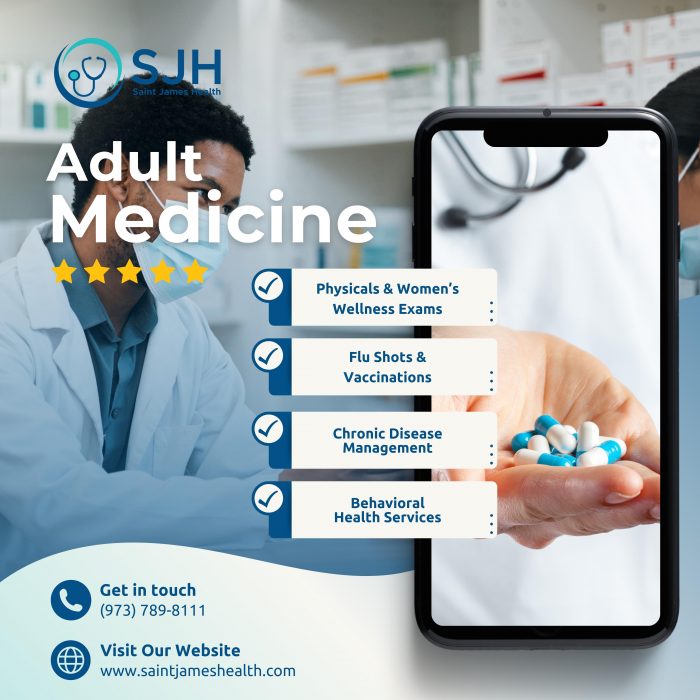 Adult medicine specialists in New Jersey – Saint James Health