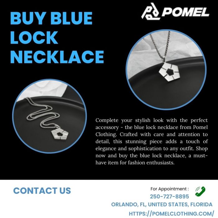 Stylish Blue Lock Necklace for Sale – Buy Now and Add a Touch of Elegance