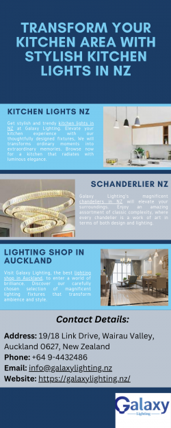 Transform Your Kitchen Area With Stylish kitchen Lights In NZ
