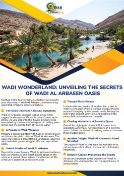 Wadi Wonderland: Unveiling the Secrets of Wadi Al Arbaeen Oasis