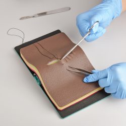 Advanced 5 Layers Suture Pad(Dark) with Hook & Loop Device