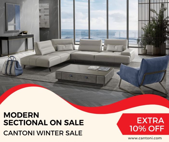 Modern Sectional on Sale – Extra 10% OFF in Cantoni Winter Sale