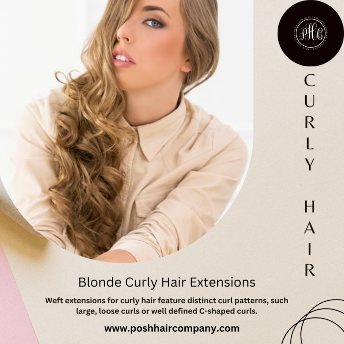 Blonde Curly Hair Extensions for a Radiant Glow