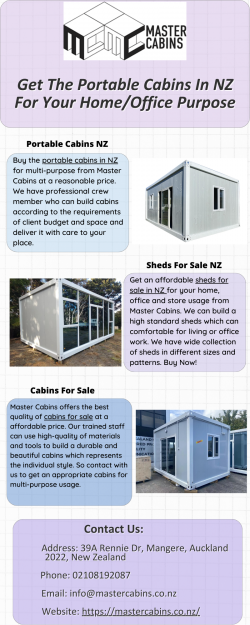 Buy The Comfortable And Portable Cabins In NZ