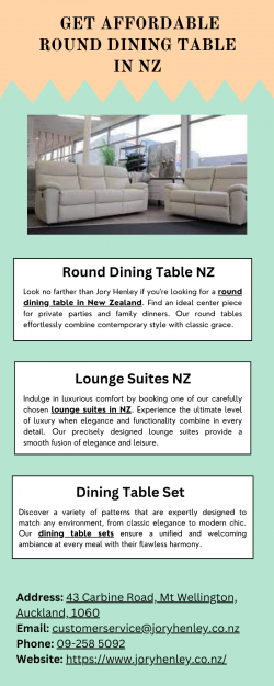 Get Affordable Round Dining Table In NZ