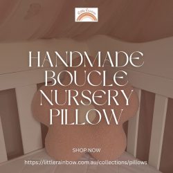 Handmade Boucle Nursery Pillow